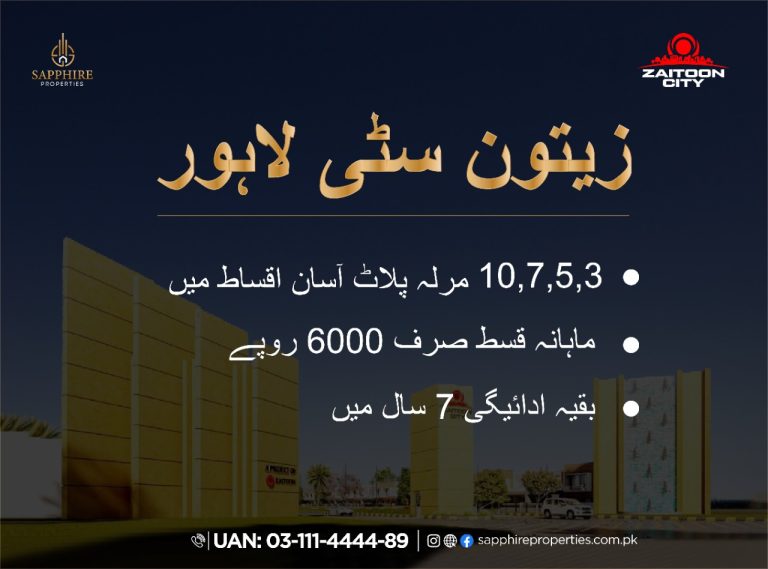 Where Is Zaitoon City Lahore Located?
