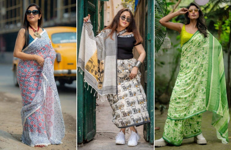 Embrace the Desi-Western Fusion with Our Saree and Crop-Top Style Guide 